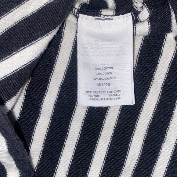 J Crew 3/4 Length Sleeve Black and White Stripe Pullover. Sz Small - Picture 3 of 4
